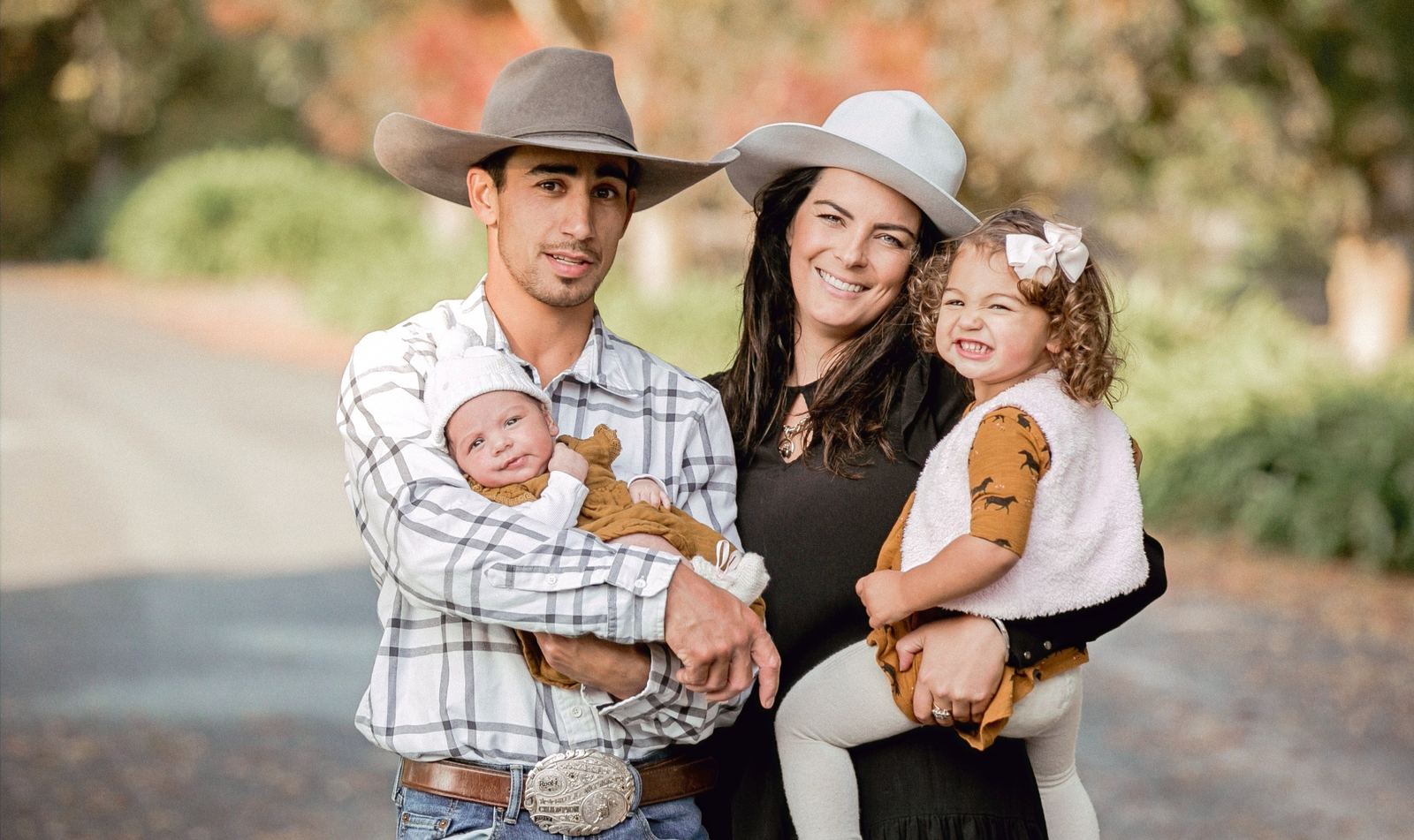 Chad and Aliesha with their family at Riverrock Farm